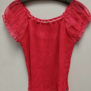 Piano Pink Pleated Shirt